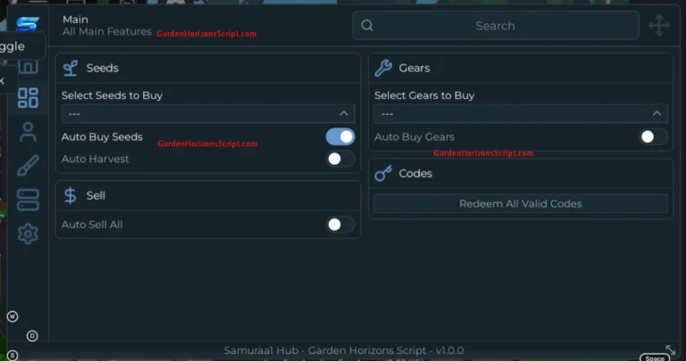Samuraal Hub – Auto Buy Seeds, Harvest, Sell, Redeem Codes
