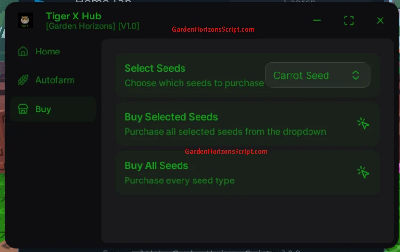 Tiger X Hub (Auto Buy/Sell)